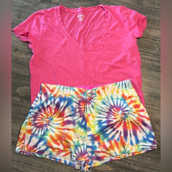 PINK Victoria's Secret Other - PINK Victoria's Secret short sleeve tee and boxer/pajama shorts